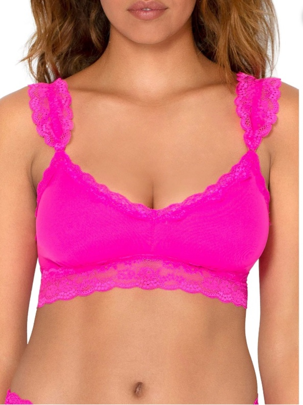 Smart and Sexy Hot Pink Lace Bralette